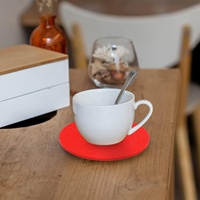 Lot de 12 sous-verres ronds en feutre de laine multicolores pour table de cuisine bar café bureau fête de noël décor de protection de table