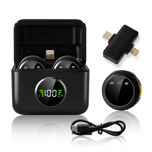 Micrófono inalámbrico SX82 2.4G con receptor magnético 2 en 1, ideal para grabaciones y transmisiones en vivo. - Product Image 4