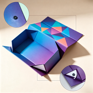 Caja de Regalo con Logotipo Personalizado, Asa de Aluminio, Cierre Magnético, Cartón Corrugado Kraft, Cajas Rígidas, Impresión a Cuatro Colores - Product Image 2
