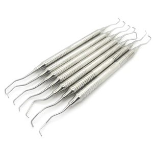Juego de 7 Curetas Manuales Gracey al por Mayor, de Acero Inoxidable de Alta Calidad, Certificado CE, Herramientas para Remover Cálculos Dentales Periodontales - Product Image 1