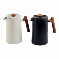 Cafetière à piston en acier inoxydable à double paroi grande capacité pour usage domestique, isolation thermique, design moderne et luxueux