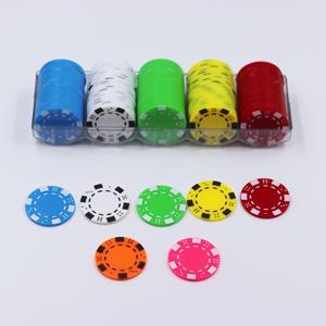 Jetons de poker en plastique personnalisés en gros - Jetons de jeu vierges colorés pour les jeux de casino Texas Hold'em - Product Image 3
