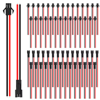 10 paires de connecteurs de câble JST SM 2 broches mâle vers femelle de 15 cm, connecteur de borne 20AWG pour éclairage LED