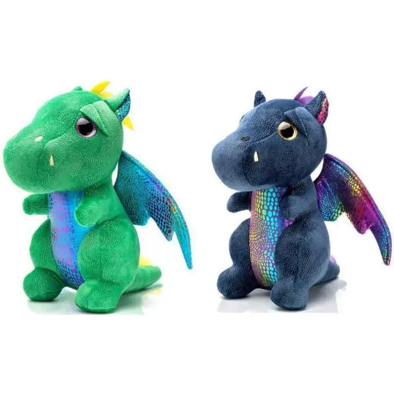 25CM Baby Dinosaur Toys Cute Soft Green Purple Stuffed Dinosaur Dragon Brinquedos para Crianças Presentes