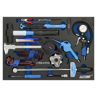 Assortiment complet d'outils de 352 pièces et coffre à outils roulant à 7 tiroirs, armoire de garage de qualité industrielle avec roulettes