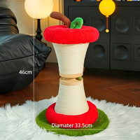 Griffoir pour chat en forme de pomme, petit arbre à chat vertical avec sisal, jouet pour chat peu encombrant