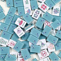 Jeu de Mahjong américain en mélamine acrylique à quatre couches, tuiles de Mahjong résistantes à l'usure, jeu de table classique pour réunions de famille et fêtes