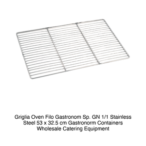 Rejilla de Acero Inoxidable para Horno Gastronom GN 1/1, 3 mm de Grosor, 53 × 32.5 cm - Product Image 2
