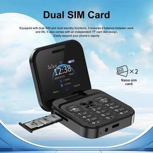 Teléfono Celular Plegable I18 Pro Flip Mini 2G GSM Doble SIM, Grabación Automática <span class=keywords><strong>de</strong></span> Llamadas, Marcación Rápida, Radio FM, Puerto Tipo C - Product Image 3