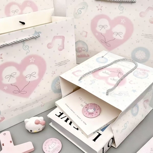 Bolsa de Regalo con Diseño de Gatito de Dibujos Animados, de Alta Calidad, Delicada y de Cartón Blanco Grueso, Bolsa de Embalaje de Regalo de Gran Capacidad - Product Image 5