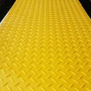 לוח משנה פוליאתילן נייד צהוב משטח משטח הגנה משטח משטח משטח קשיות גבוהה