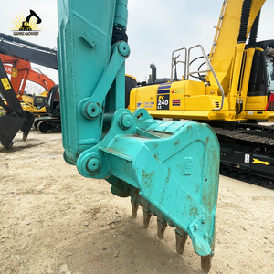 Excavatrice d'occasion KOBELCO 140 de 74 kW avec fixation rapide disponible, capacité de la benne de 0,55 m³, pour projets d'ingénierie municipale - Product Image 3