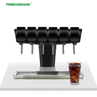 Distributeur de Cola Personnalisé à 6 Robinets, Fontaine à Boissons Gazeuses Post-Mix avec Système de Refroidissement Premium