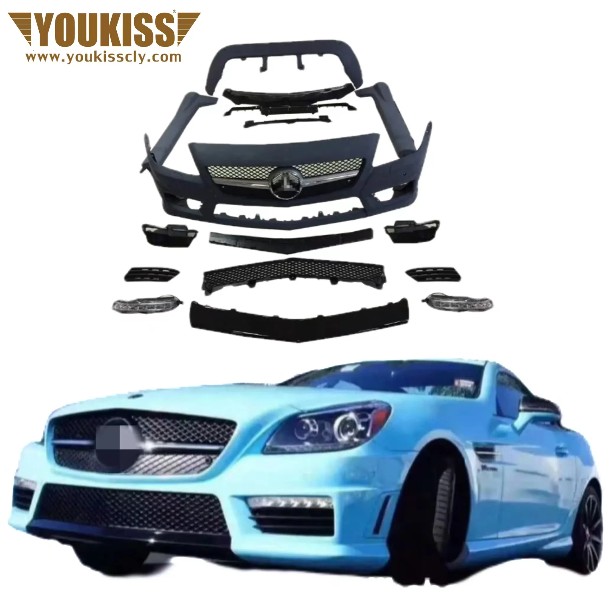 Genuine Ukiss Auto Parts 11-14 PP material body kits for Mercedes benz SLK class R172 upgrade AMG body kit