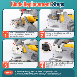 무선 로터리 패브릭 커터, 가죽 및 카펫용 다층 전기 직물 가위, 배터리 2 개 포함, 무선 가위 12V - Product Image 3