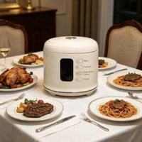 Cuiseur à riz multifonctionnel en acier inoxydable WT-D03-2.5L 2,5L 400W 7 modes de cuisson Ouverture du couvercle en un clic Repas quotidien
