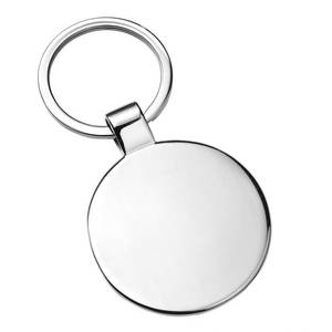 Portachiavi Rotondo Elegante in Metallo con Porta Monete e Logo Laser, in Ottone e Acciaio Inossidabile, Dimensione 25mm - Product Image 1