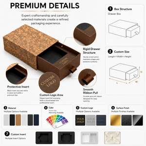 Wholesale Luxury Sliding Drawer Gift <b>Box</b> Custom Rigid Cardboard Packaging for Jewelry Cosmetics Perfume Wine <b>Bottle</b> with Logo - Product Image 2