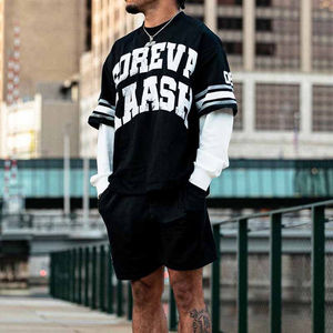 TKAN 67 alta calidad 100% algodón camiseta de gran tamaño logotipo personalizado impresión Waffle estilo 260 gramos tela Casual camiseta de peso pesado - Product Image 3