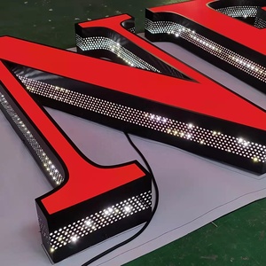 Led thư dấu hiệu enseigne Lumineuse LED 3D LED thắp sáng dấu hiệu cửa phía trước và Backlit chữ 3D ánh sáng lên dấu hiệu thư - Product Image 3