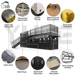 Kiosque de <span class=keywords><strong>barbecue</strong></span> préfabriqué de conception commerciale, conteneur d'expédition modulaire de 20 pieds, cuisine-bar avec comptoir pour la restauration en plein air - Product Image 6