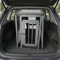 Cage à chien portable en aluminium, vente en gros d'usine, boîte de transport pour chien de haute qualité, respirante et durable