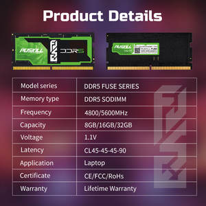 Módulo de Memoria DDR5 ECC de 16 GB y 4800/5600 MHz para Juegos de Alta Velocidad para Portátiles - En Existencia - Product Image 5