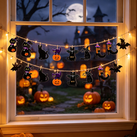 10 bannières en bois noires pour Halloween, motifs de citrouilles et de sorcières. Pour les fêtes, la récolte, les mariages. Suspendez n'importe où.