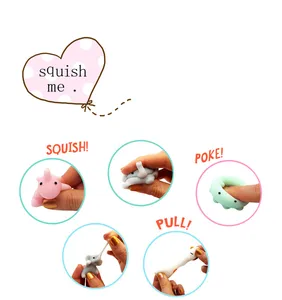 24 uds/barril alivio del estrés mini lindo Kawaii TPR suave mochi apretar animales squishies fidget juguetes para niños