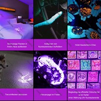 Linterna UV de 365nm Recargable, Luz Ultravioleta Profesional para Detectar Orina de Mascotas, Escorpiones y Verificar Autenticidad