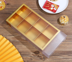 Scatola Dorata Semi-Trasparente per Pasticceria, Confezione Regalo per Pane, <span class=keywords><strong>Biscotti</strong></span> e Caramelle - Product Image 5