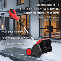 Pelle à neige sans fil 21V, machine à déneiger électrique alimentée par batterie au lithium avec poignée télescopique réglable portable