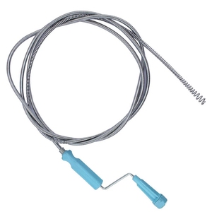 2.6M <span class=keywords><strong>noir</strong></span> bleu à manivelle ressort égout outil de dragage évier cheveux <span class=keywords><strong>nettoyant</strong></span> Anti colmatage nettoyage - Product Image 1