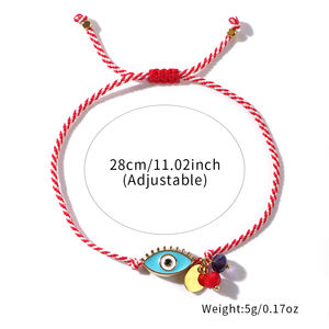Gelang Go2boho 2024 Martis Jewelry Alloy Evil Eyes Crystal Beaded Chain Greek March untuk Wanita, Hadiah Tahun Baru yang Delikat - Product Image 6