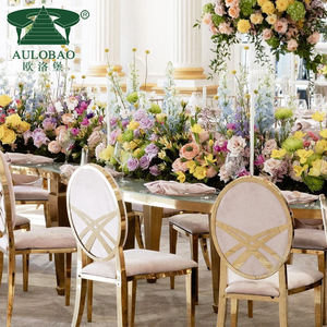 Modern Gold-Plated Metal <b>Velvet</b> Stainless Steel Hotel Wedding <b>Chair</b> - Product Image 4