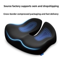 Coussin de siège de bureau ergonomique en mousse à mémoire de forme à rebond lent, soutien lombaire et coccyx, personnalisé en usine, en stock, livraison directe