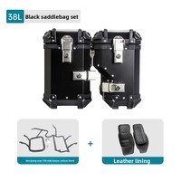 Boîte arrière de moto en alliage d'aluminium étanche personnalisée, doublure colorée, capacité 38L/45L, pour rénovation/amélioration – Vente chaude