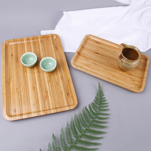 Simple Wooden Rectangular Serving <b>Tray</b> Bamboo Solid Wood Multi Functional Tea <b>Tray</b> For Home And Hotel Use - Product Image 2