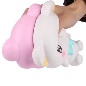 Panda Squishy Toy With <b>Bow</b> PU Foam Cartoon Stress Relief Decorative <b>Gift</b> - Product Image 1