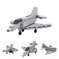 Kit de construction de briques MOC Scène Militaire Avion de chasse F-4 Phantom 2 Modèle DIY Jouets éducatifs créatifs pour enfants MOC5115