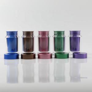 高級60ccPSカスタムロゴ環境にやさしい薬ビタミンピルサプリメントゴールドキャップ付きプラスチックカプセルボトル - Product Image 5