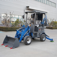 0.5Ton Yanmar Diesel Mini Backhoe Loader Kompak Multifungsi untuk Pekerjaan Pemindahan Tanah Ringan di Rumah, Kebun, dan Pertanian