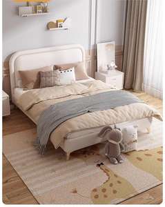 Cama de bebé de madera de estilo Crema para niñas, bonito diseño de princesa, uso moderno y sencillo para dormitorio - Product Image 2