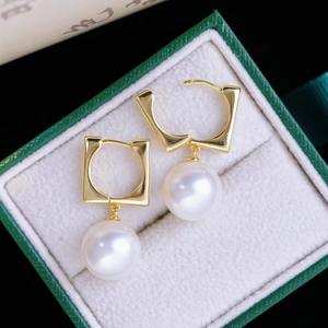 S925 <b>Silver</b> DIY <b>Pearl</b> Accessories Empty Tray with 4-5mm Round Beads for Fashion <b>Silver</b> Jewelry <b>Earrings</b> 222 - Product Image 3