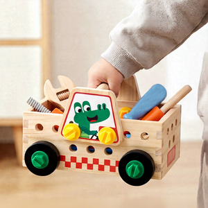 Blocs de construction en bois à assembler, voiture multifonctionnelle, jouet éducatif créatif pour développer la pensée <span class=keywords><strong>logique</strong></span> des enfants - Product Image 5