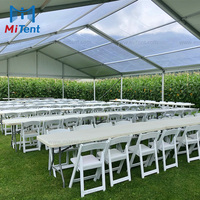 Tente de réception transparente en PVC et aluminium 12x30 pour mariages, carnavals, expositions, événements sportifs - Usage extérieur monocouche à louer