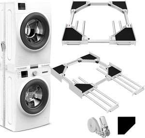 Universal <b>Washing</b> <b>Machine</b> Dryer Stacking Kit Adjustable Laundry Appliance <b>Stand</b> Frame Ratchet Strap for Household Hotel - Product Image 3