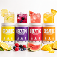 Poudre de créatine monohydrate aromatisée OEM, mélange pour boisson sportive au citron, aux baies et à la pastèque