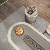 Petite table basse avec chauffe-eau et bouilloire table basse ronde amovible réception table basse meuble personnalisé