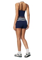 Ensemble de vêtements de sport pour femme, haut sans manches à imprimé pois, short à taille large pliable, ensemble de deux pièces, vêtements de sport pour femme